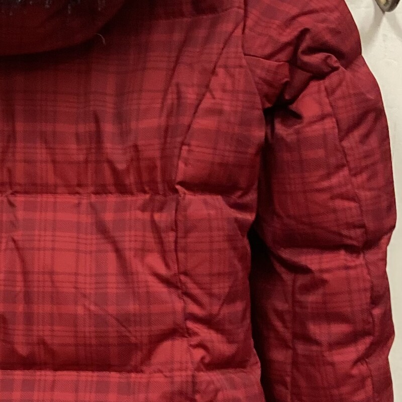 Red Plaid Down Coat
Red
Size: Medium