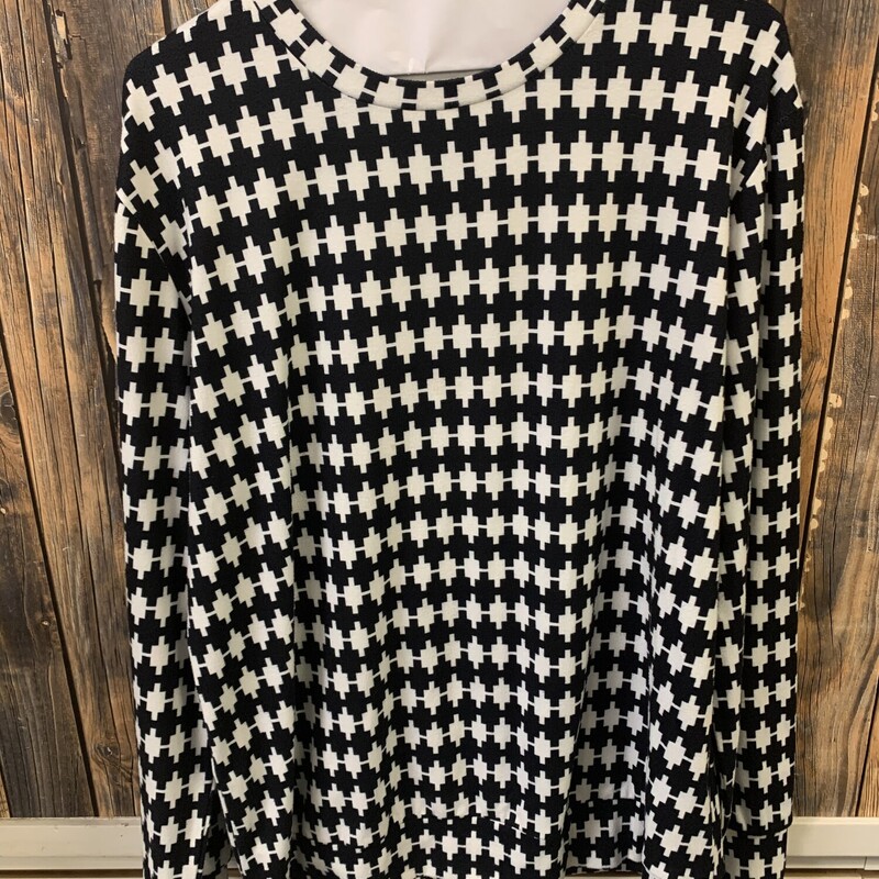 Black White Houndstooth S, Size: XL