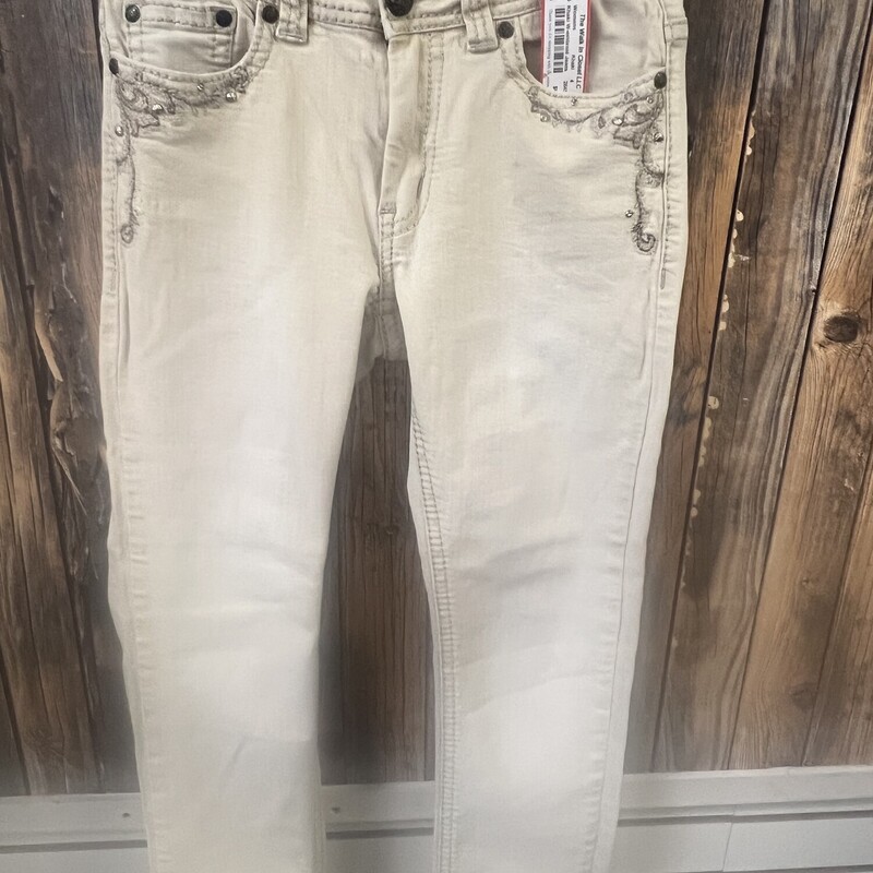 Khaki W-embroid Jeans