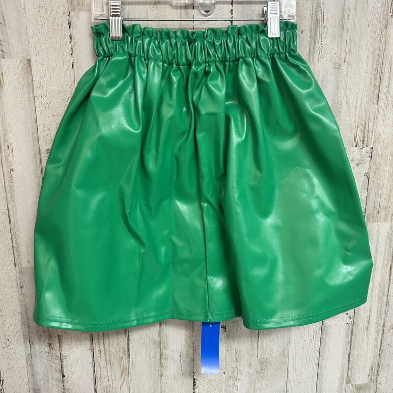 10/12 Green Leather Skirt, Green, Size: Girl 10 Up