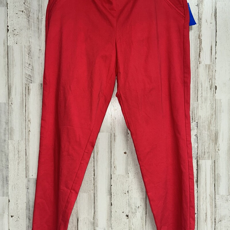 L Red Pull On Pants