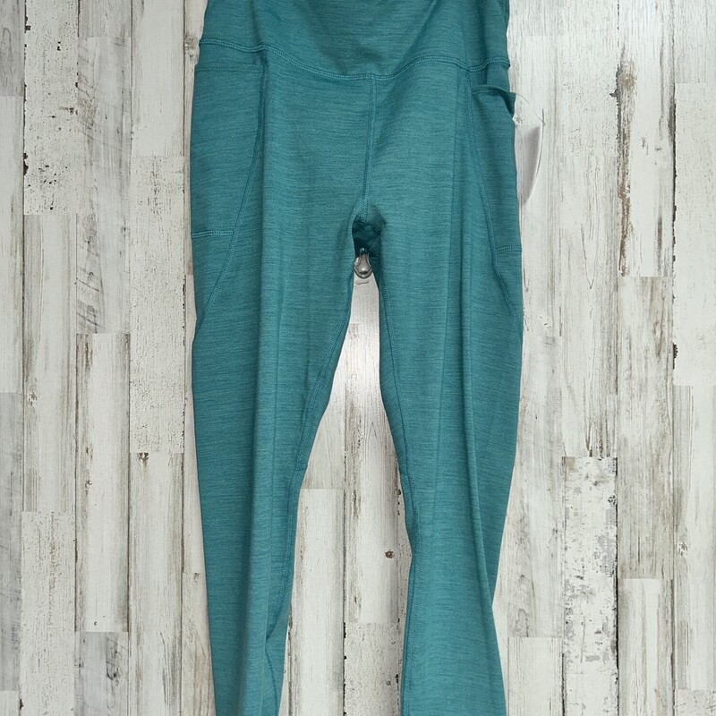 M Teal Heathered Leggings, Teal, Size: Ladies M