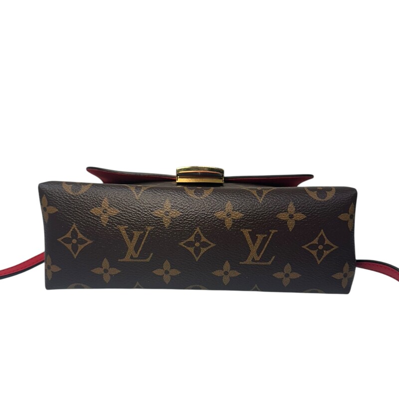 Louis Vuitton Locky BB Red Handbag<br />
<br />
Date Code: AA0280<br />
<br />
Dimensions:<br />
7.9 x 6.3 x 3 inches<br />
(Length x Height x Width)<br />
<br />
In very condition. Scratching to the lock and light wear to the canvas.<br />
<br />
Comes with original dust bag. No box.