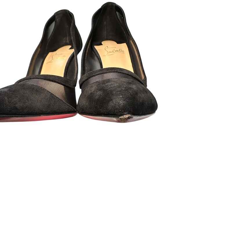 Louboutin Mesh Black Pumps<br />
<br />
Size: 41