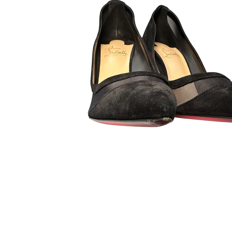 Louboutin Mesh Black Pumps<br />
<br />
Size: 41