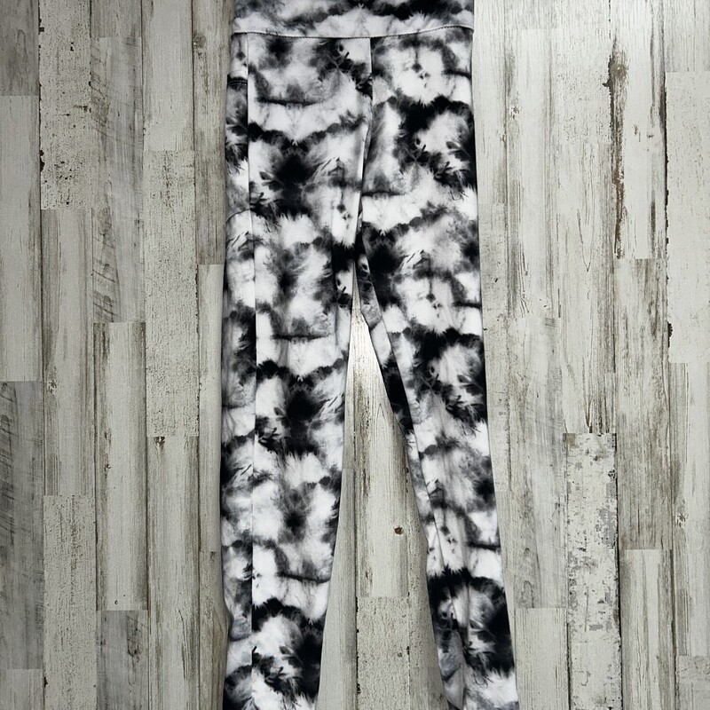 L Black Tie Dye Leggings, Black, Size: Ladies L