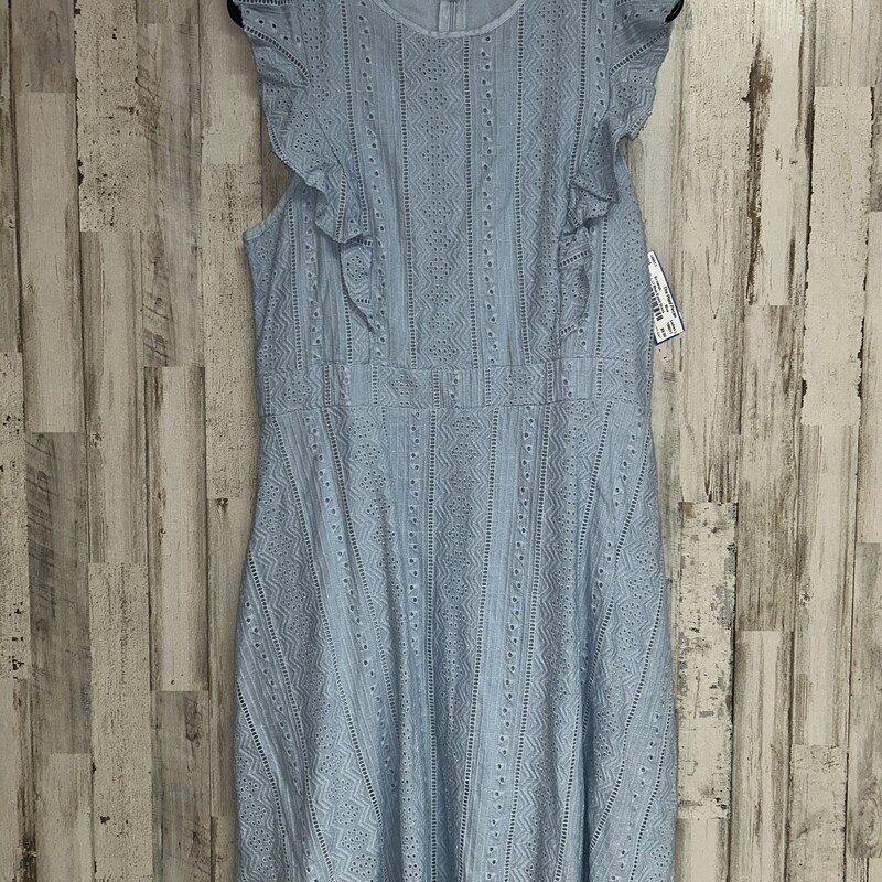 L Lt Blue Eyelit Dress