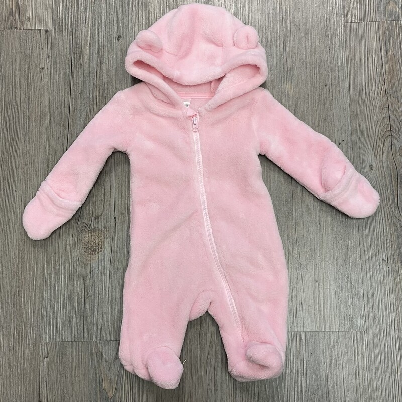 George Hooded Onesie, Pink, Size: Newborn