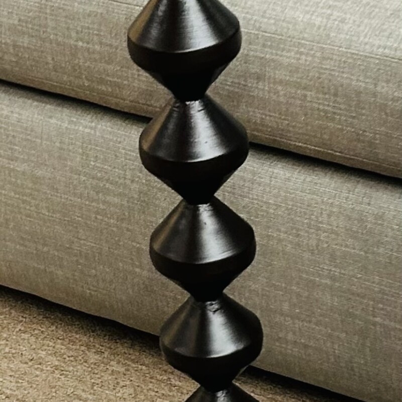 Large Metal Spindle Candleholder
Brown
Size: 9 x 30.5H