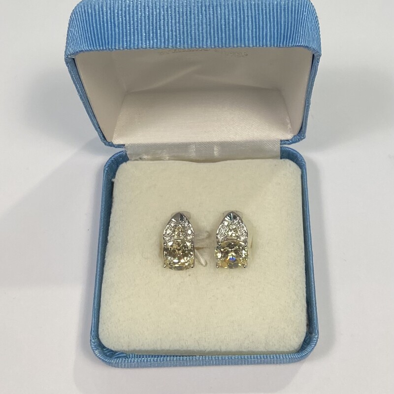 Strl/CZ Citrine Earrings