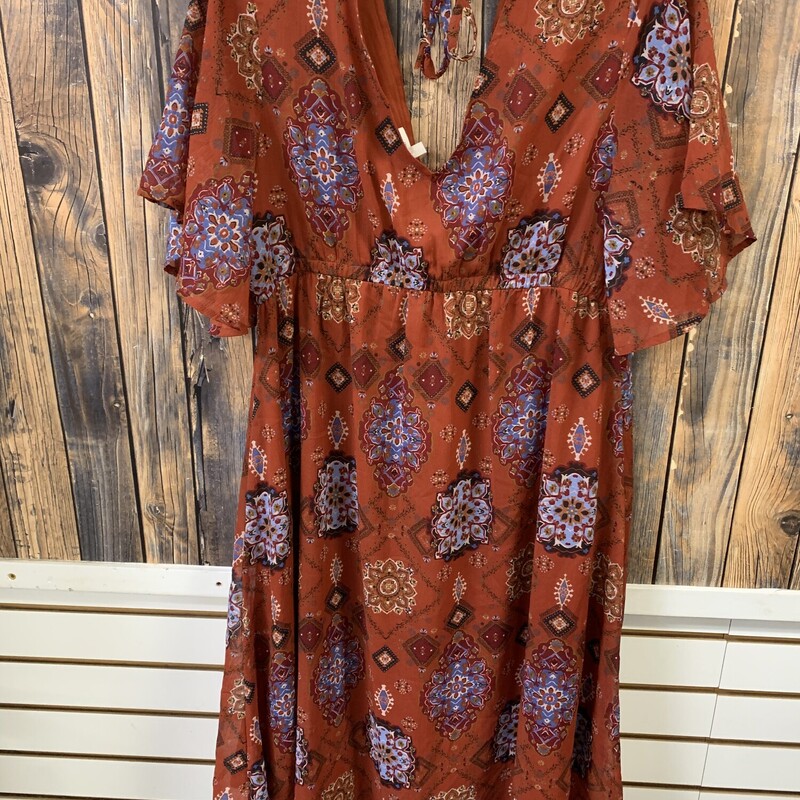 Rust Flowy Dress