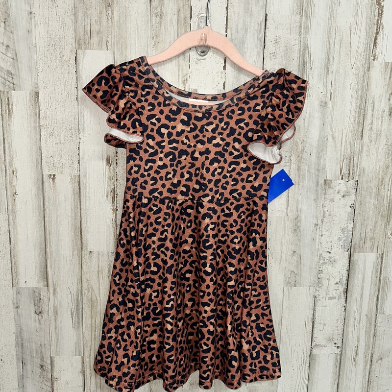 3 Cheetah Printed Dress, Brown, Size: Girl 3T