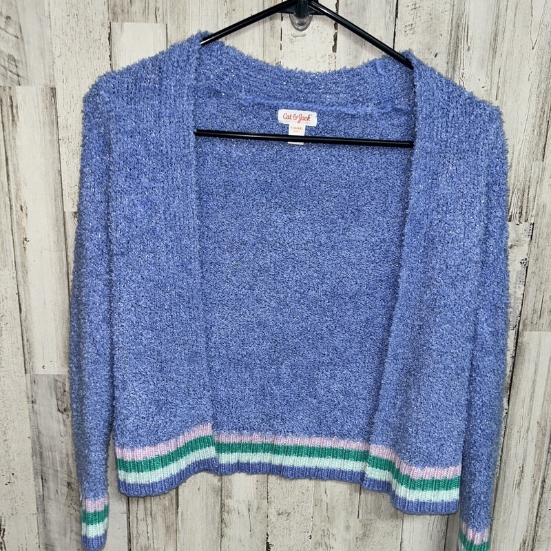 6/6X Blue Stripe Cardigan, Blue, Size: Girl 6/6x