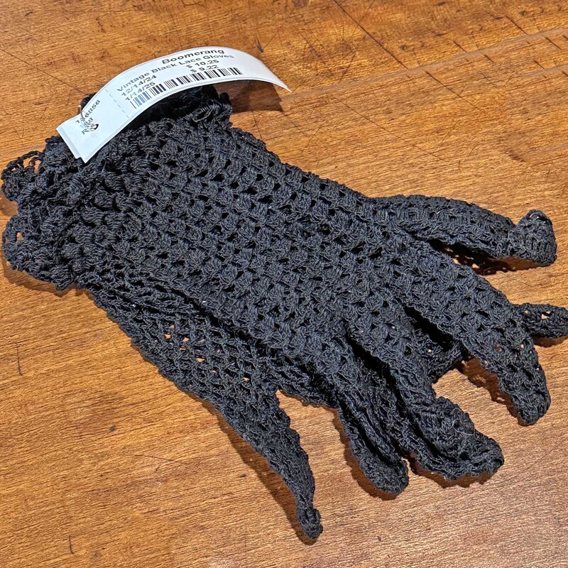 Vintage Black Lace Gloves