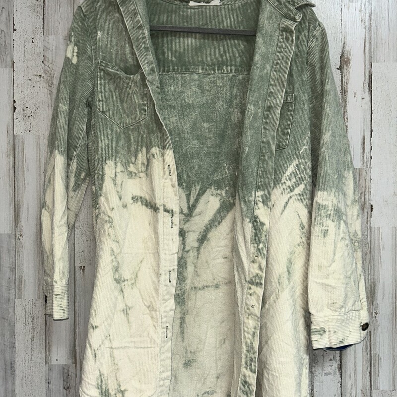 S Green Bleach Shacket