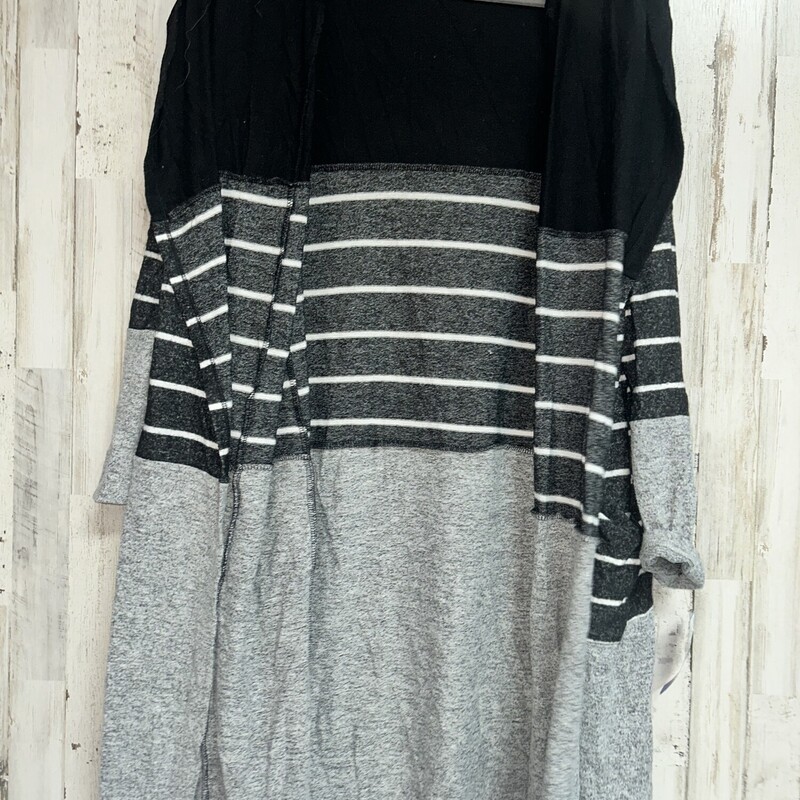 S Black Stripe Knit Cardi, Black, Size: Ladies S