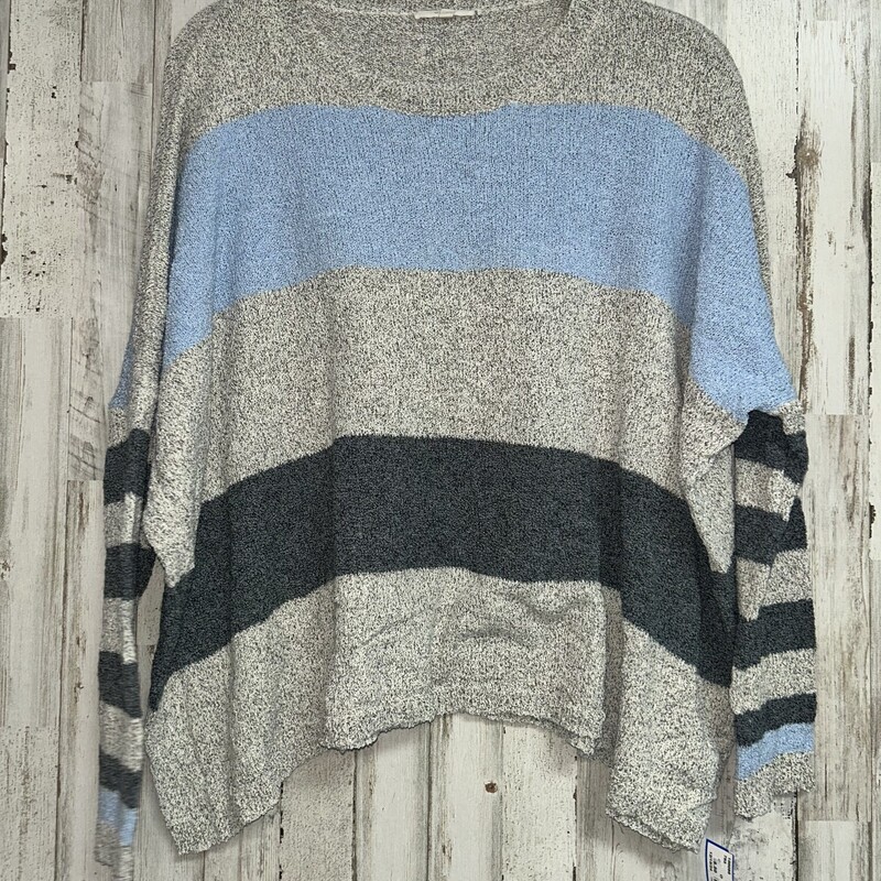 S Blue Stripe Knit Top, Blue, Size: Ladies S