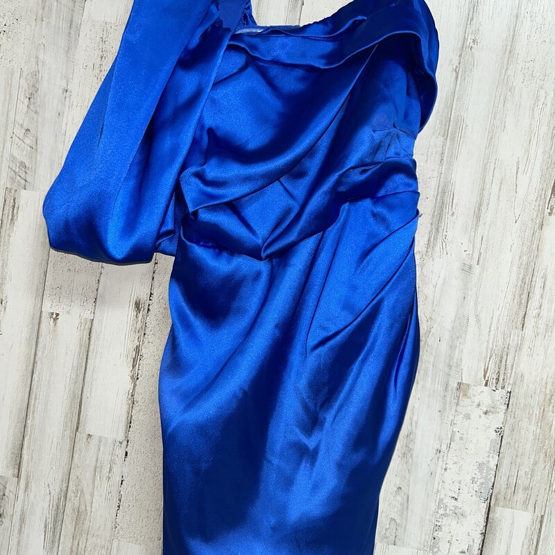 NEW S Blue Satin Dress