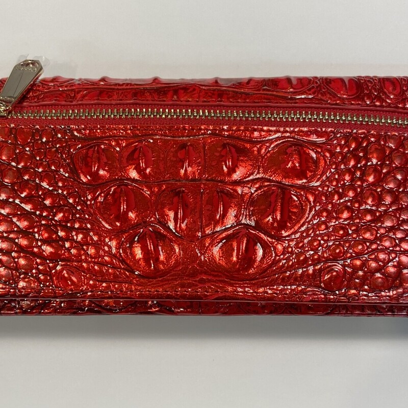 EUC Red Lther Snap Wallet<br />
Red<br />
Size: R $125