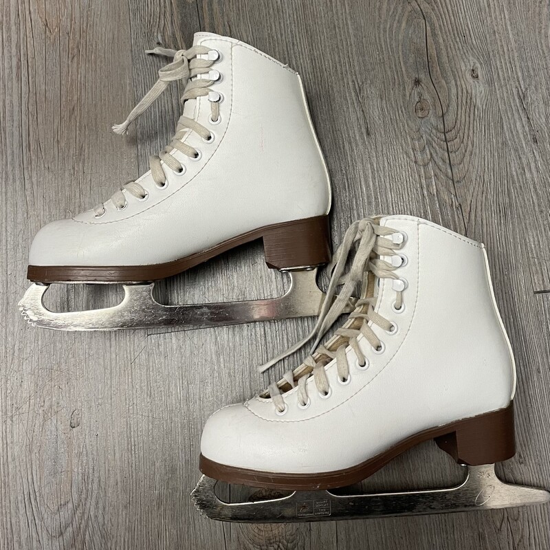 Glacier 120 Figure Skates, White, Size: 2Y