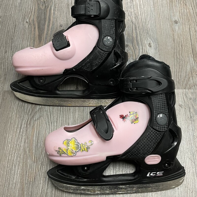 Funice Adjustable Skates, Pink, Size: 9-12Y