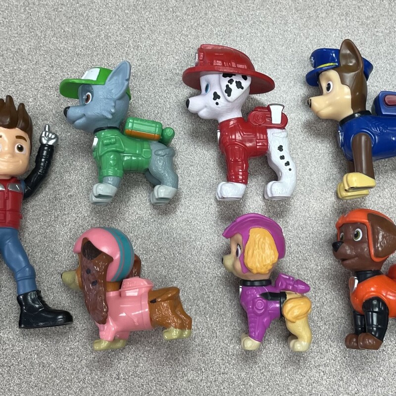 Assorted Paw Patrol  Action Figures , Multi, Size: 7pcs