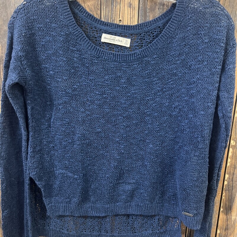 Blue Abercrombie Crop Swe, Size: Xl