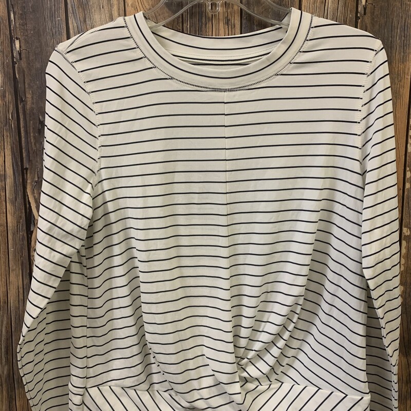 White Black Stripe Shirt, Size: LP