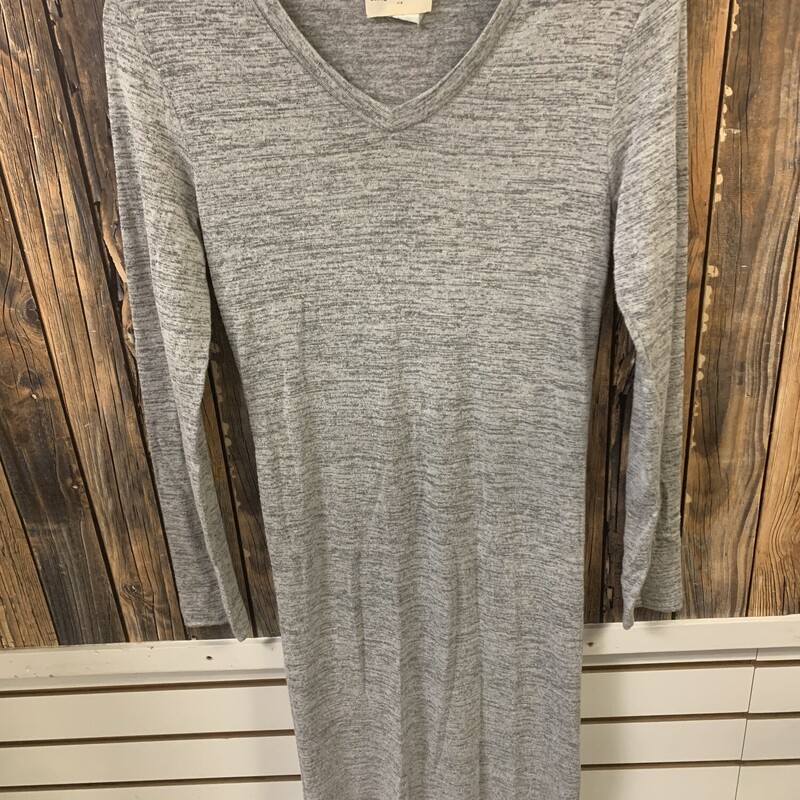 Gray Long Sleeve Dress, Size: S