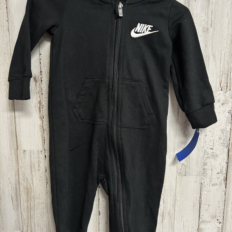 9M Black Hooded Romper