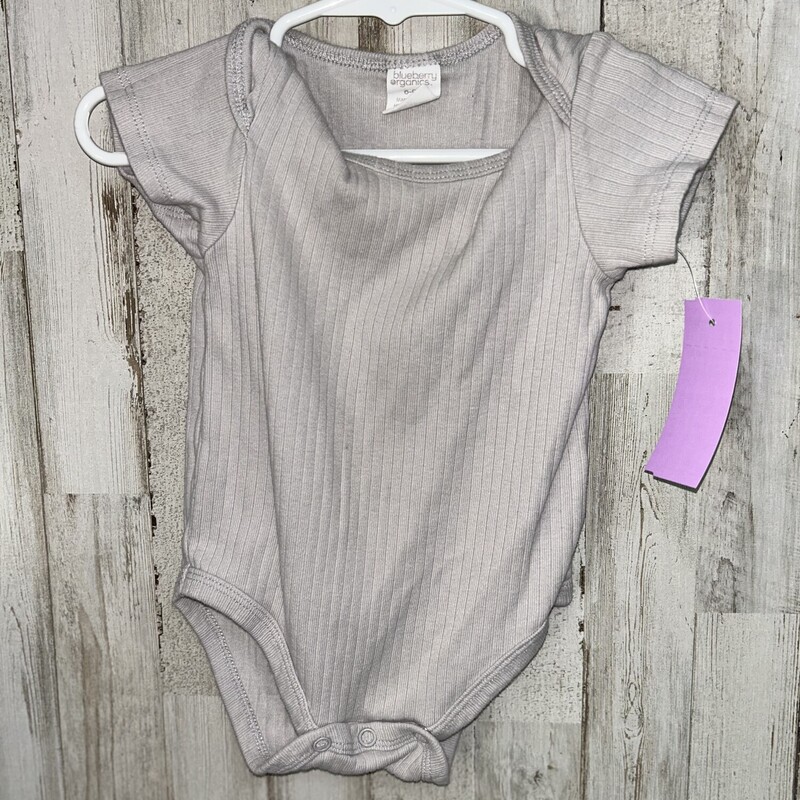 6/9M Grey Ribbed Onesie