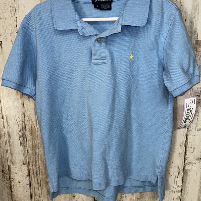 6 Lt Blue Logo Polo, Blue, Size: Boy 5-8