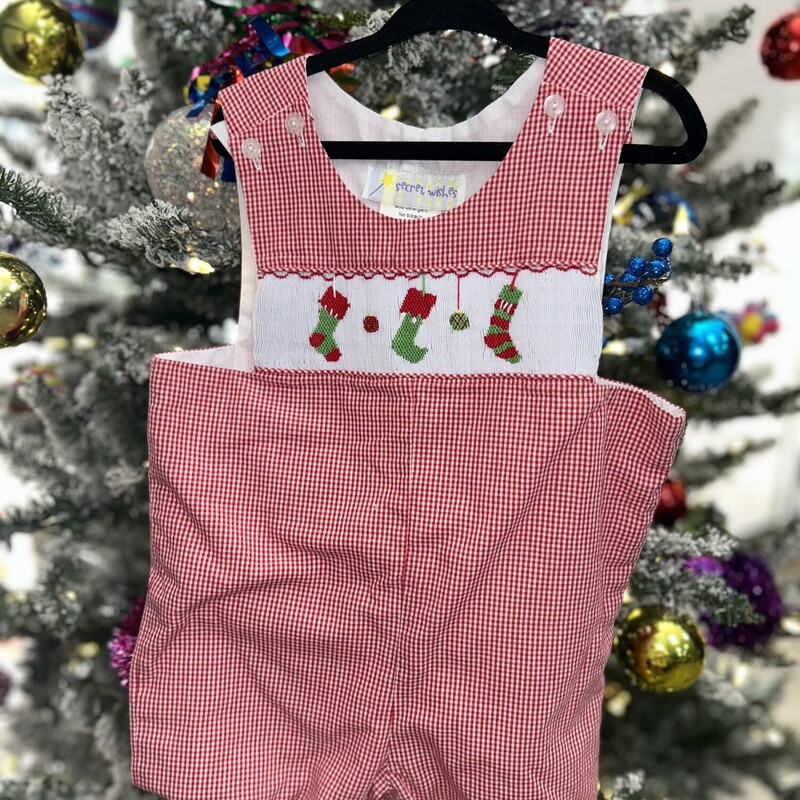 18M Smock Stocking Romper