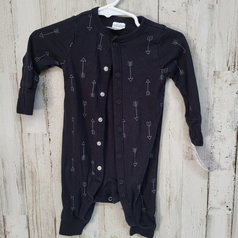 0/3M Black Arrow Romper, Black, Size: Boy 0-9m