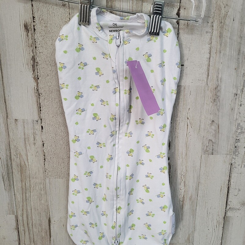 NB White Bee Swaddle