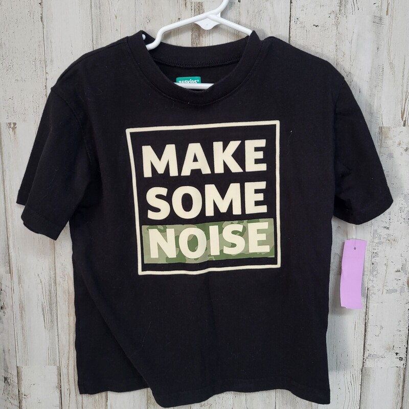 5 Make Some Noise Tee, Black, Size: Boy 5-8