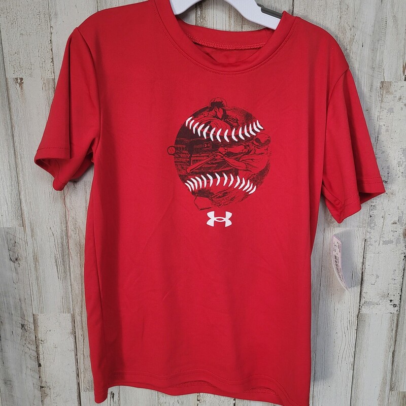 7 Red Baseball Tee, Red, Size: Boy 5-8