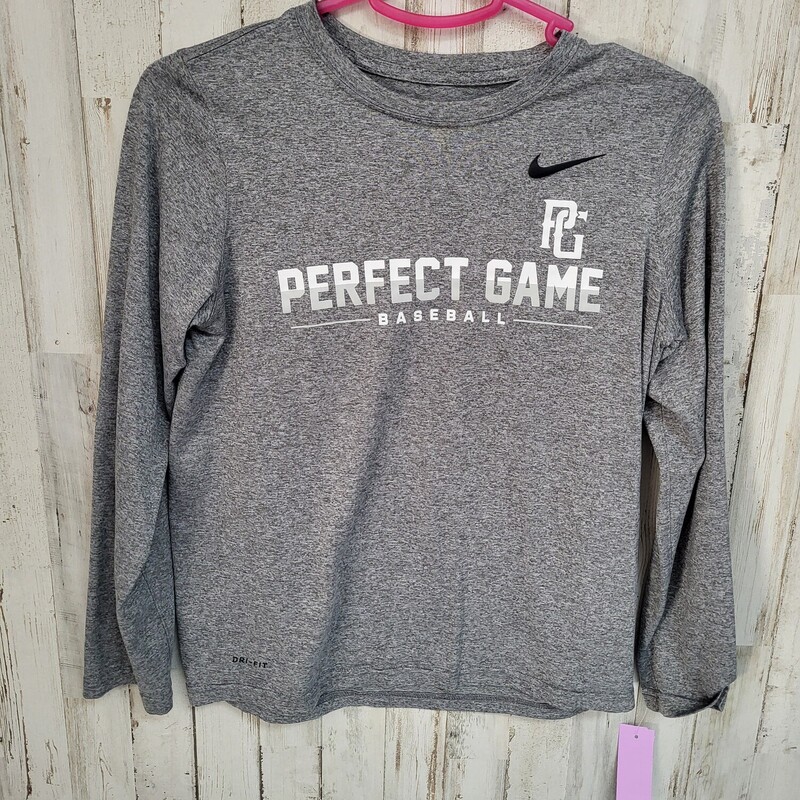 14/16 Perfect Game Longsl, Grey, Size: Boy 10 Up