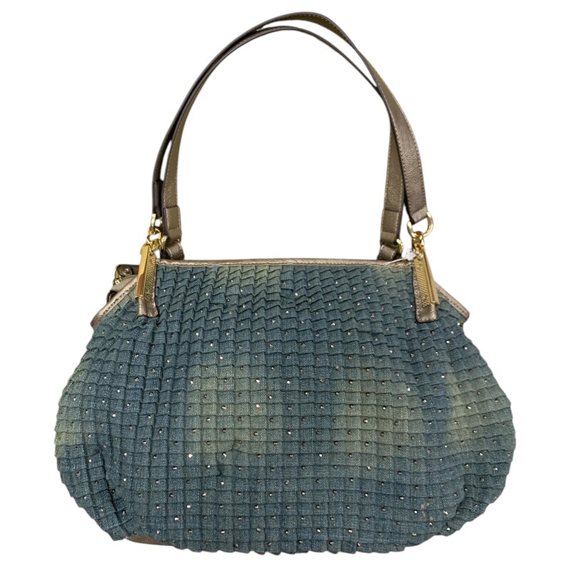 Purse, Blue/gol, Size: None