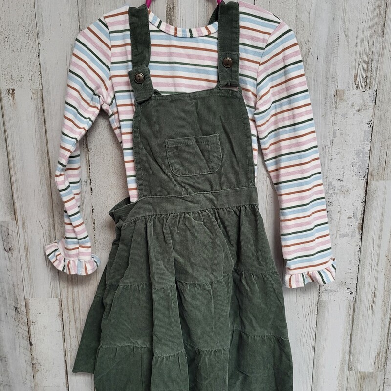 3T 2pc Green Overall Dres