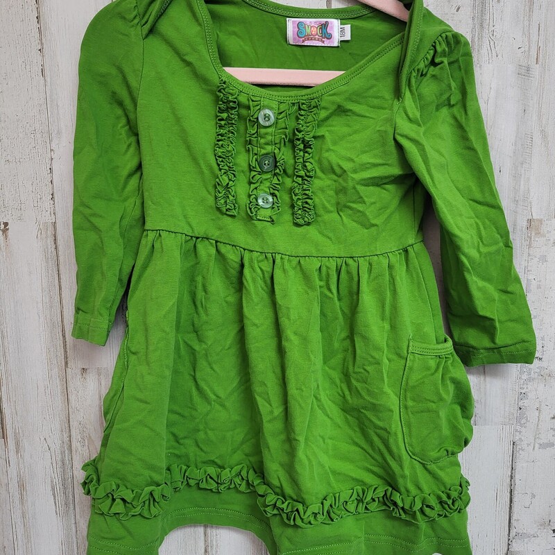 18M Green Ruffled Dress