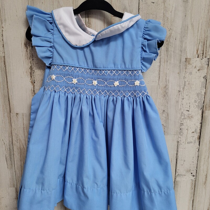 9M Blue Smocked Dress