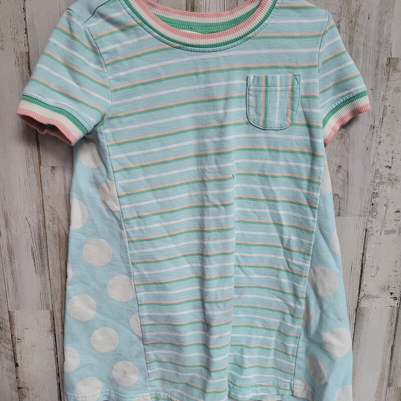 4 Lt Blue Striped Tunic, Blue, Size: Girl 4T