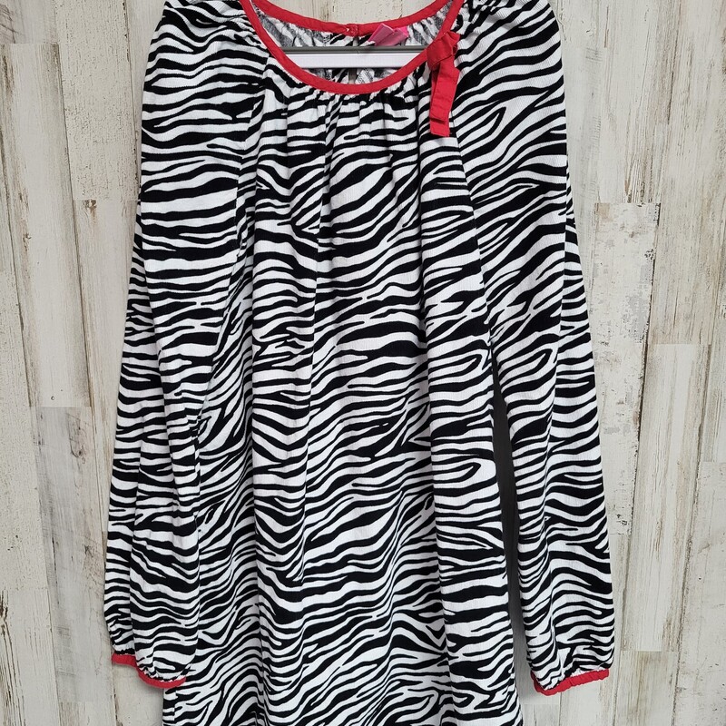 7/8 Zebra Corduroy Dress, White, Size: Girl 7/8