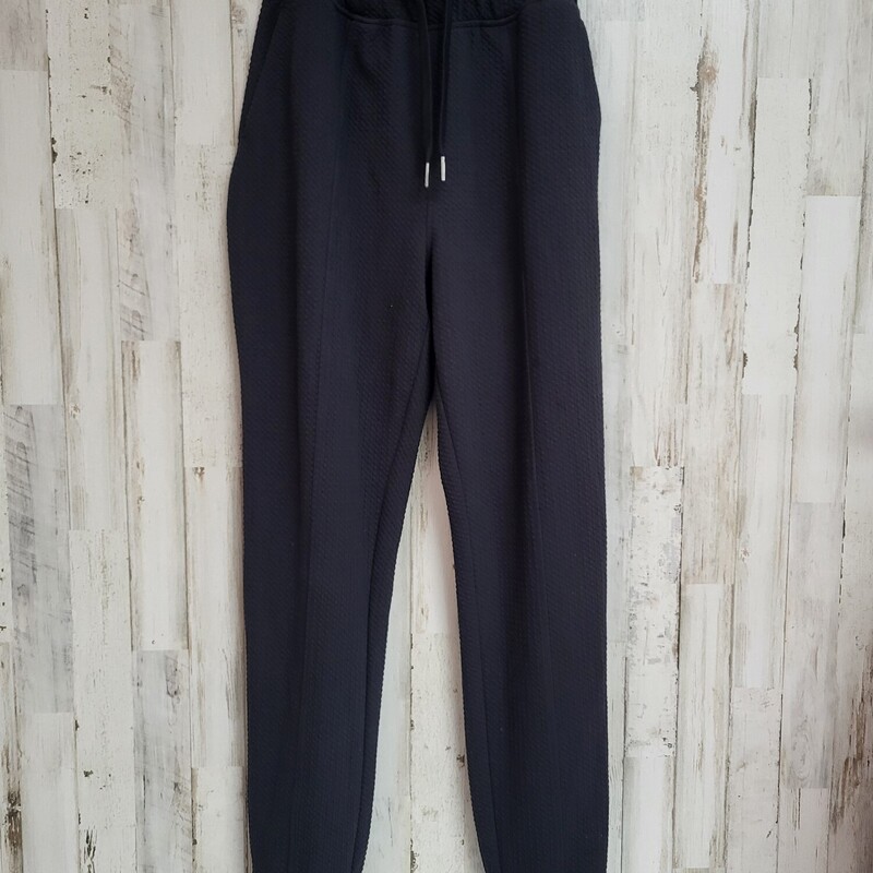 S Black Texture Joggers, Black, Size: Ladies S