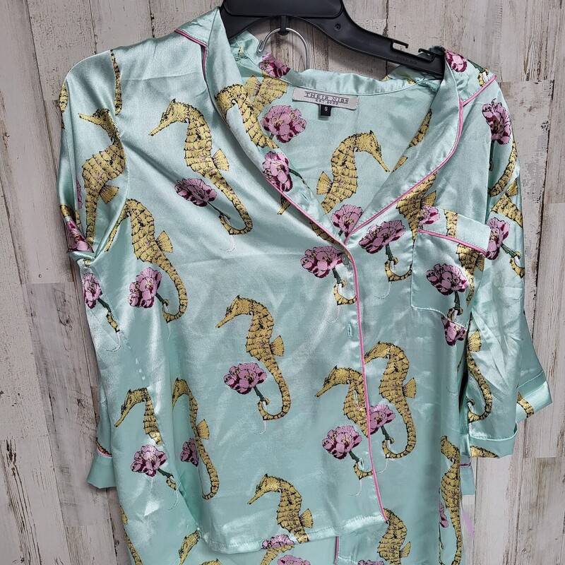 S 2pc Satin Seahorse Pjs