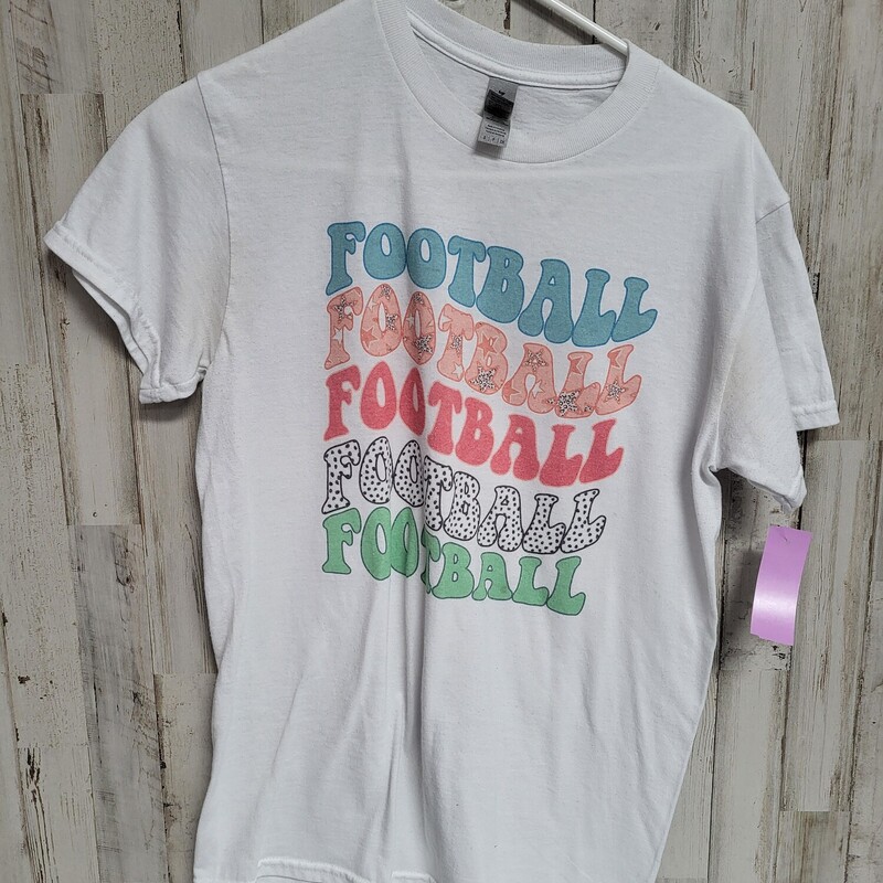 S Football Logo Tee, White, Size: Ladies S