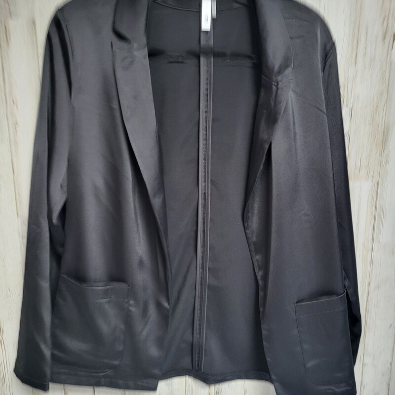 S Black Satin Blazer