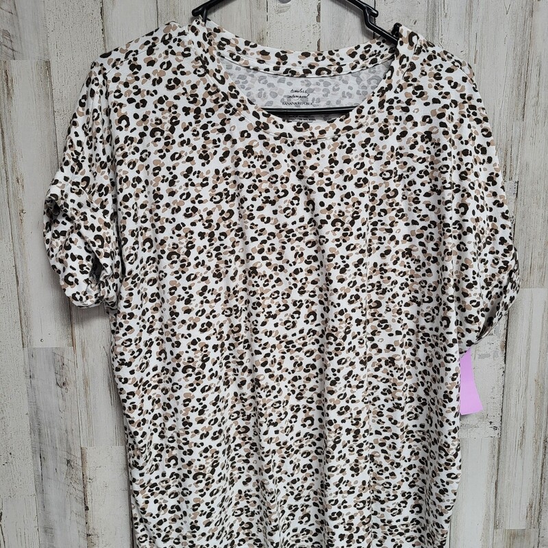 M Cheetah Cuff Sleeve Tee