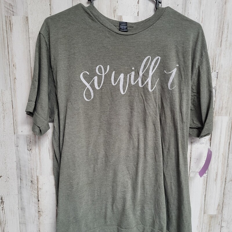 L So Will I Olive Tee